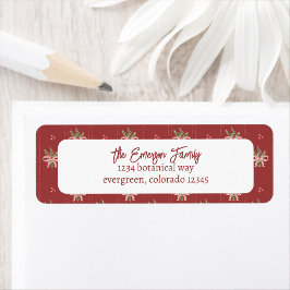 Rustic Red Botanicals Jul Returadress Etikett