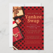 Rustic Red Buffalo Check Gift Exchange Festive