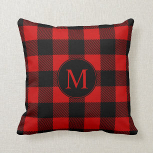 Rustic Red Buffalo Play med Monogram Kudde