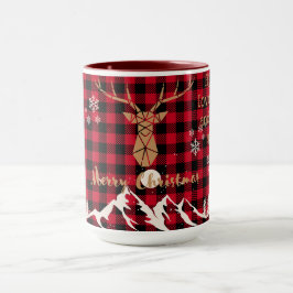 Rustic Red buffalo Play Reindeer jul Mugg