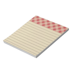 Rustic Red Checkered-Anteckningsblock Anteckningsblock