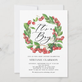 Rustic Red Cherries andedräkt Det är en pojkvän. Inbjudningar