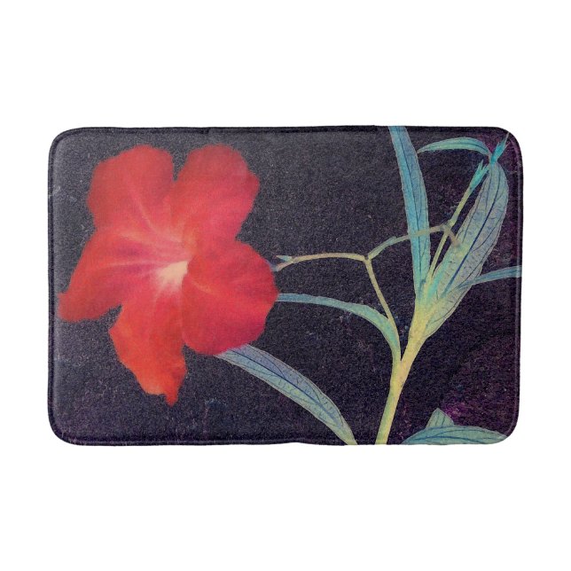 Rustic Red Flower Breeze Badrumsmatta (Framsidan)