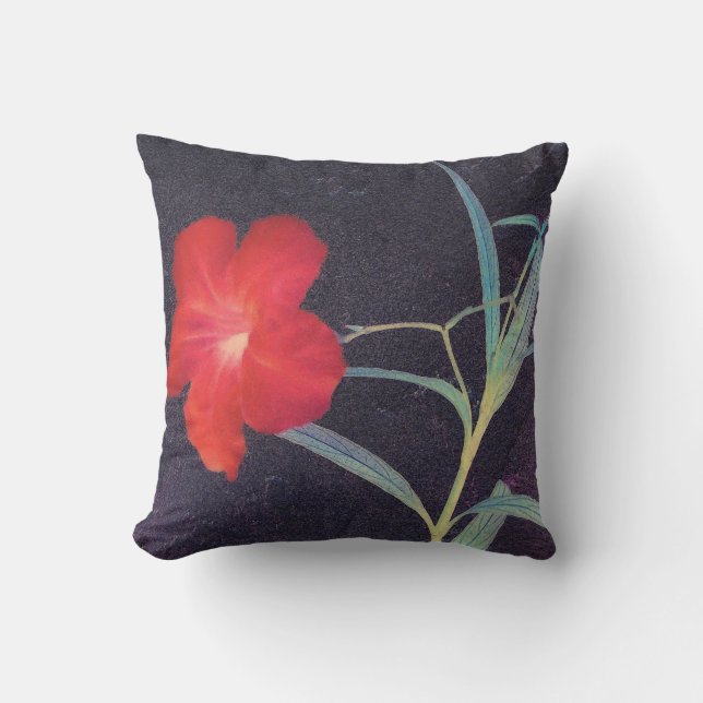 Rustic Red Flower Breeze Kudde (Framsida)