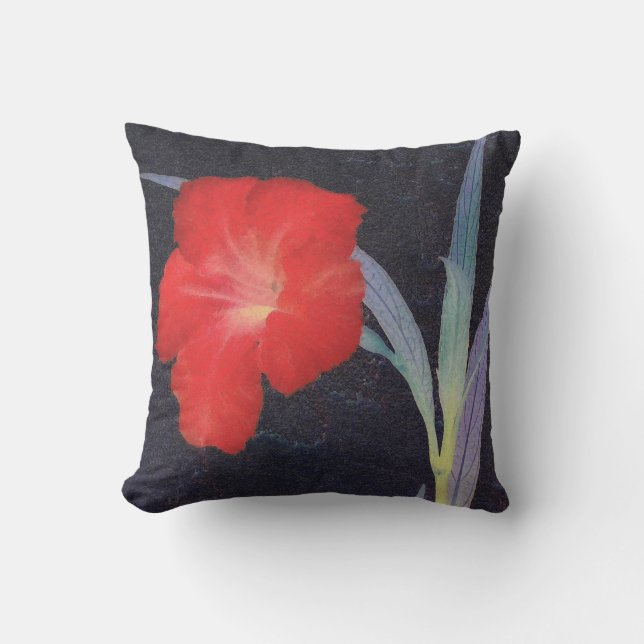 Rustic Red Flower-profil Kudde (Framsida)