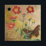 Rustic Red Geum & Butterfly Blommigt Gåvor Etiketter<br><div class="desc">Denna utformning skulle vara en perfekt för vintage och party och bröllop i stil och Österrike: blommor av rött geum och fjäril i vintage i åldras, vid parkering. Märkrns baksida kan anpassas med en färg som du själv väljer eller med en egen text. Dessa märkre gör också underbara skrotböcker och...</div>