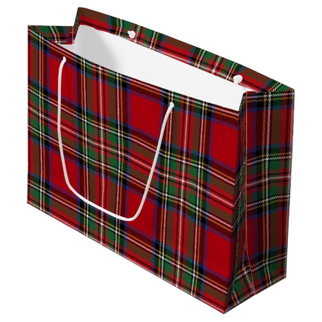 Rustic Red Green Plaid Classic Stewart Tartan (Framsidan Vinklad)