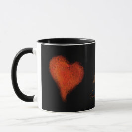 Rustic Red Heart Mugg