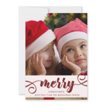 Rustic Red Holly med Photo jul-Helgdag