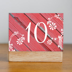 Rustic Red Land Barn Wood Bordsnummer