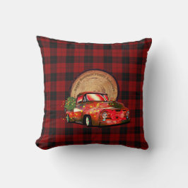 Rustic Red Lastbil Julafton Decor Buffalo Play Red Kudde