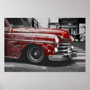 Rustic Red Lastbil Photo Poster