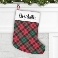 Rustic Red och Grönt Tartan Play Personlig