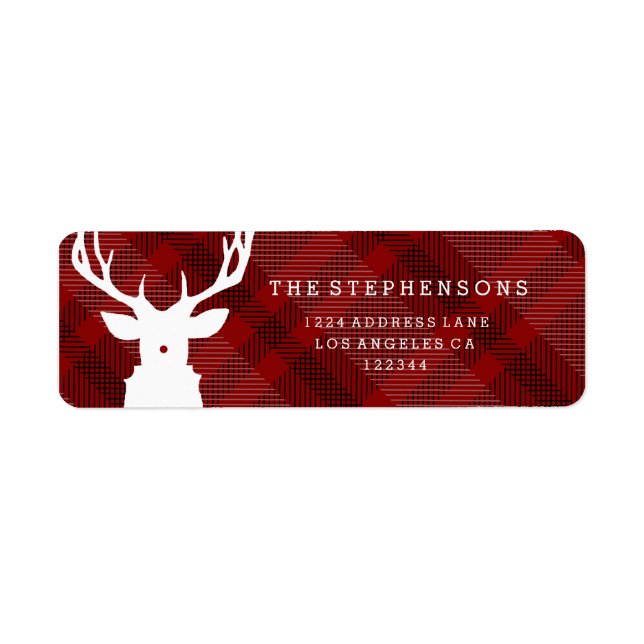 Rustic Red Play | Adressetiketter för renar Returadress Etikett (Framsidan)