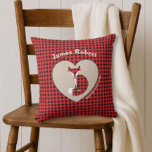 Rustic Red Play Fox Anpassningsbar Baby Pillow