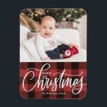 Rustic Red Play God jul Photo Magnet<br><div class="desc">God jul! Ta med dig en gnutta helgdag till ditt hem med Anpassadet Photo jul Magnet! Med den här magneten får du perfekt att visa omhuldade minnen. Du kan anpassa den med ditt favoritfoto, skapar det som ett unikt tillägg till din helgdag-dekoration. En idealisk gåva till familj och vänner -...</div>