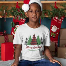 Rustic Red Play God jul Träd Anpassningsbar Kids T Shirt