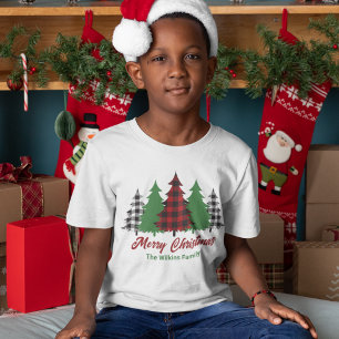 Rustic Red Play God jul Träd Anpassningsbar Kids T Shirt