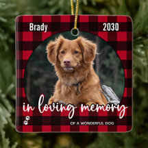 Rustic Red Play Hund Memorial Pet Loss Keepsaké