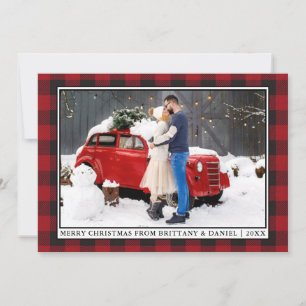 Rustic Red Play-julet, par foto Julkort