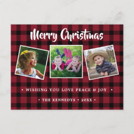 Rustic Red Play-julfoto Helg Vykort