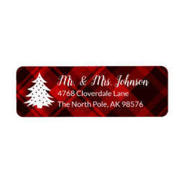 Rustic Red Play Julgran Returadress Returadress Etikett