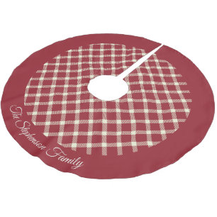 Rustic Red Play med Family Namn Julgransmatta Borstad Polyester