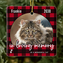 Rustic Red Play Memorial Pet Loss Keepsaké Julgransprydnad Keramik