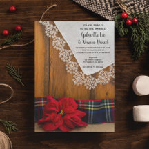 Rustic Red Poinsettia Play Winter Barn Bröllop