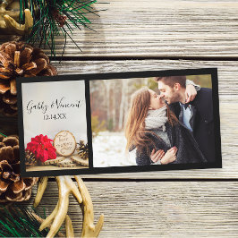 Rustic Red Poinsettia Winter Wedding Spara datumet