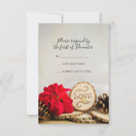 Rustic Red Poinsettia Woodland Bröllop OSA