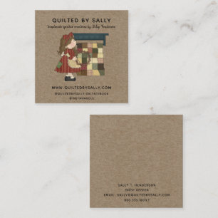 RUSTIC RED PRIMITIVE SALTBOX HOUSE LAND KRAFT FYRKANTIGT VISITKORT