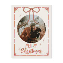 Rustic Red Ribbon God jul Photo
