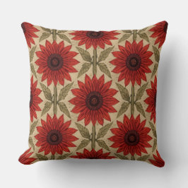 Rustic Red Sunsun Dekorativ kudde