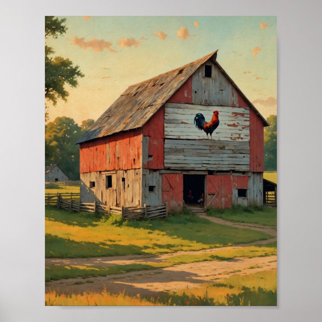 Rustic Red Tupp Barn Digital Poster (Framsidan)