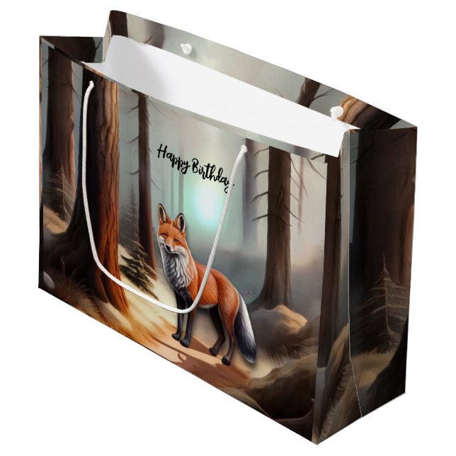 Rustic Red Watercolor Fox (Framsidan Vinklad)