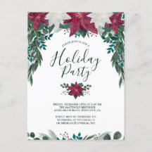 Rustic Red White Poinsettia Foliage Julfest