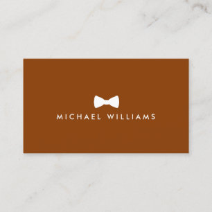 Rustic Refined Manar Bow Tie Logotyp på Caramel Br Visitkort