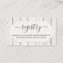 Rustic Registry Insert/Enclosure for Investigation