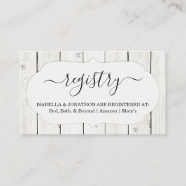 Rustic Registry Insert/Enclosure for Investigation Tilläggskort