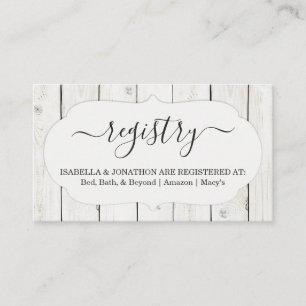 Rustic Registry Insert/Enclosure for Investigation Tilläggskort