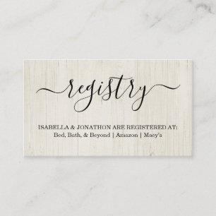Rustic Registry Insert/Enclosure for Investigation Tilläggskort