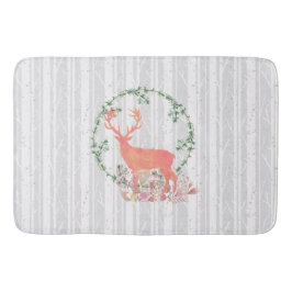 Rustic Reindeer Boho Watercolor Badrumsmatta