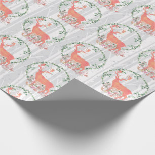 Rustic Reindeer Boho Watercolor Presentpapper