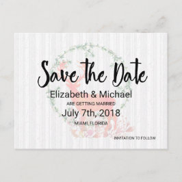 Rustic Reindeer och Birch Träd Bröllop STD Meddelande Vykort