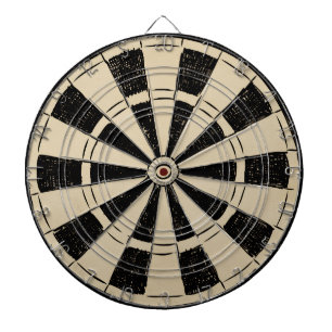 Rustic Retro Vintage Black och Brown Darttavla