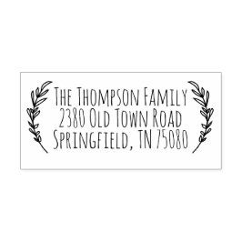 Rustic Returadress Self Inking Frimärke Sprig Självfärgande Stämpel