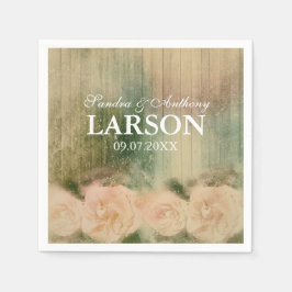 Rustic Ro Bröllop Napkin Pappersservett
