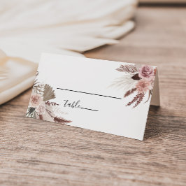 Rustic Ro Guld Blommigt Bröllop-platskort Placeringskort