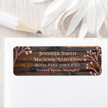 Rustic RO GULD Bröllop Rosa Wood Budget